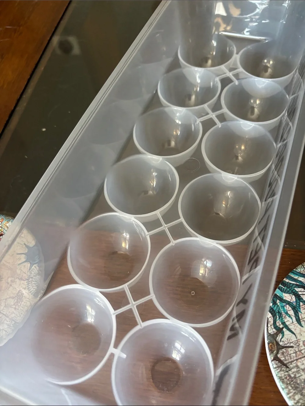Clear Plastic Egg Tray with Playful 